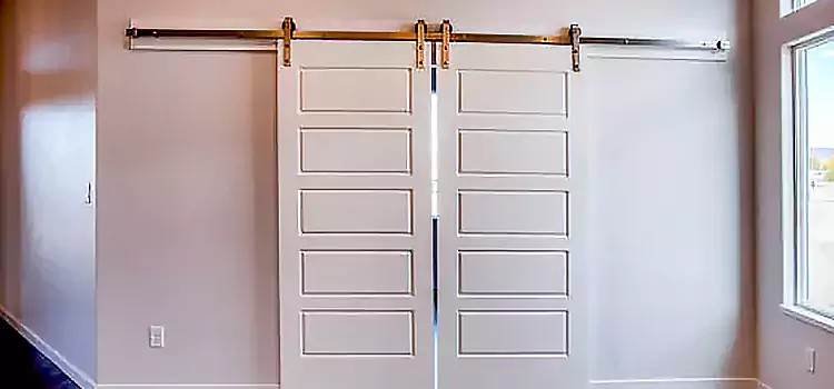 Glass Barn Door with Installation Hardware Kit Oakleaf Plantation